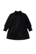 Textured Velvet Dress Black