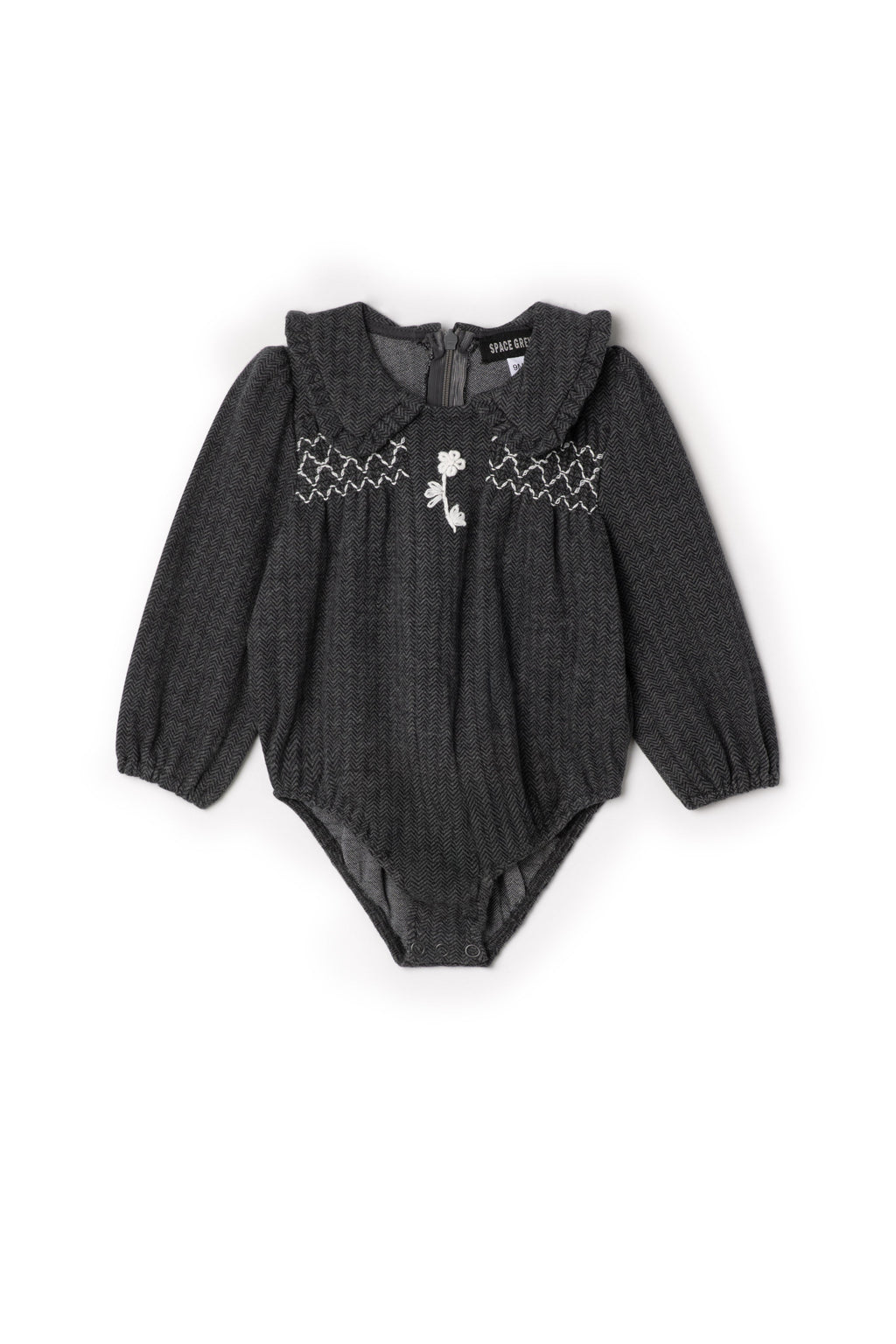 Herringbone Stretch Bubble Black