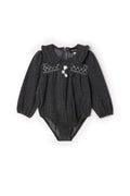 Herringbone Stretch Bubble Black
