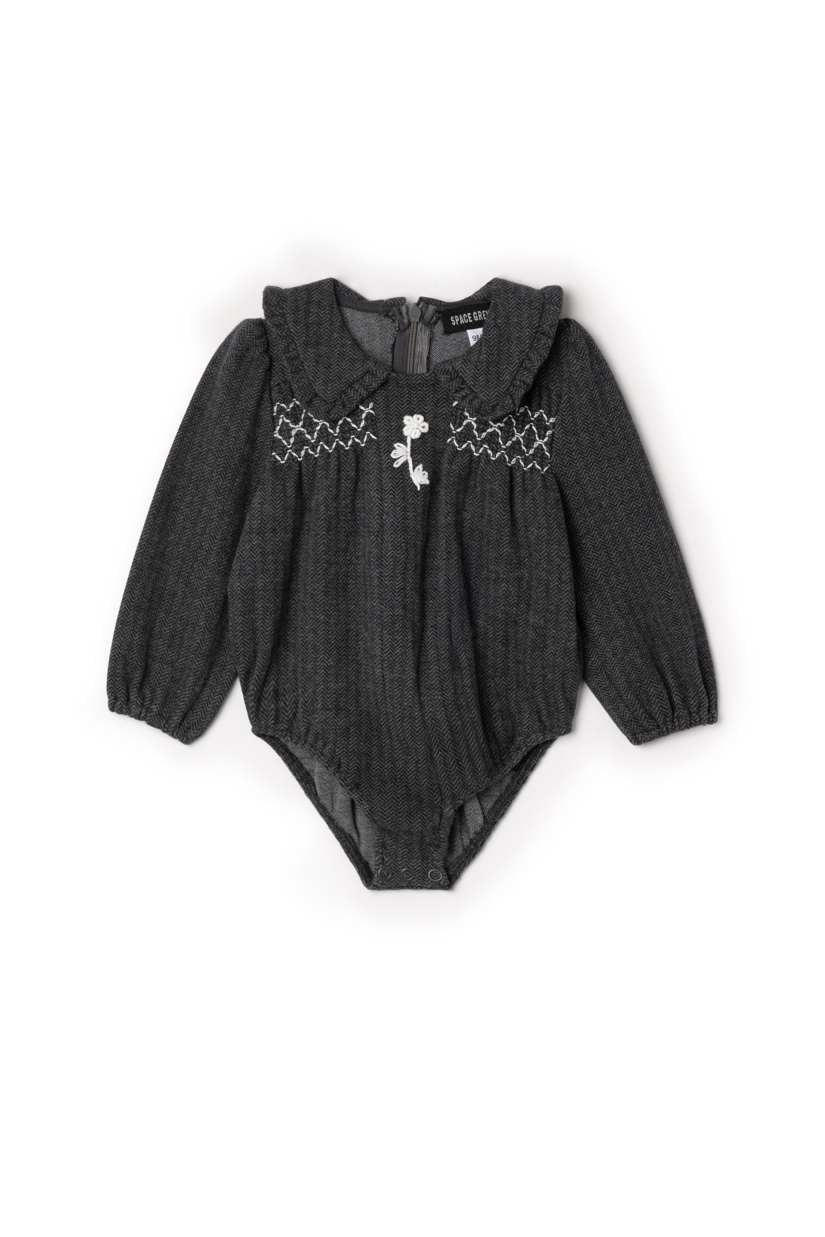 Herringbone Stretch Bubble Black