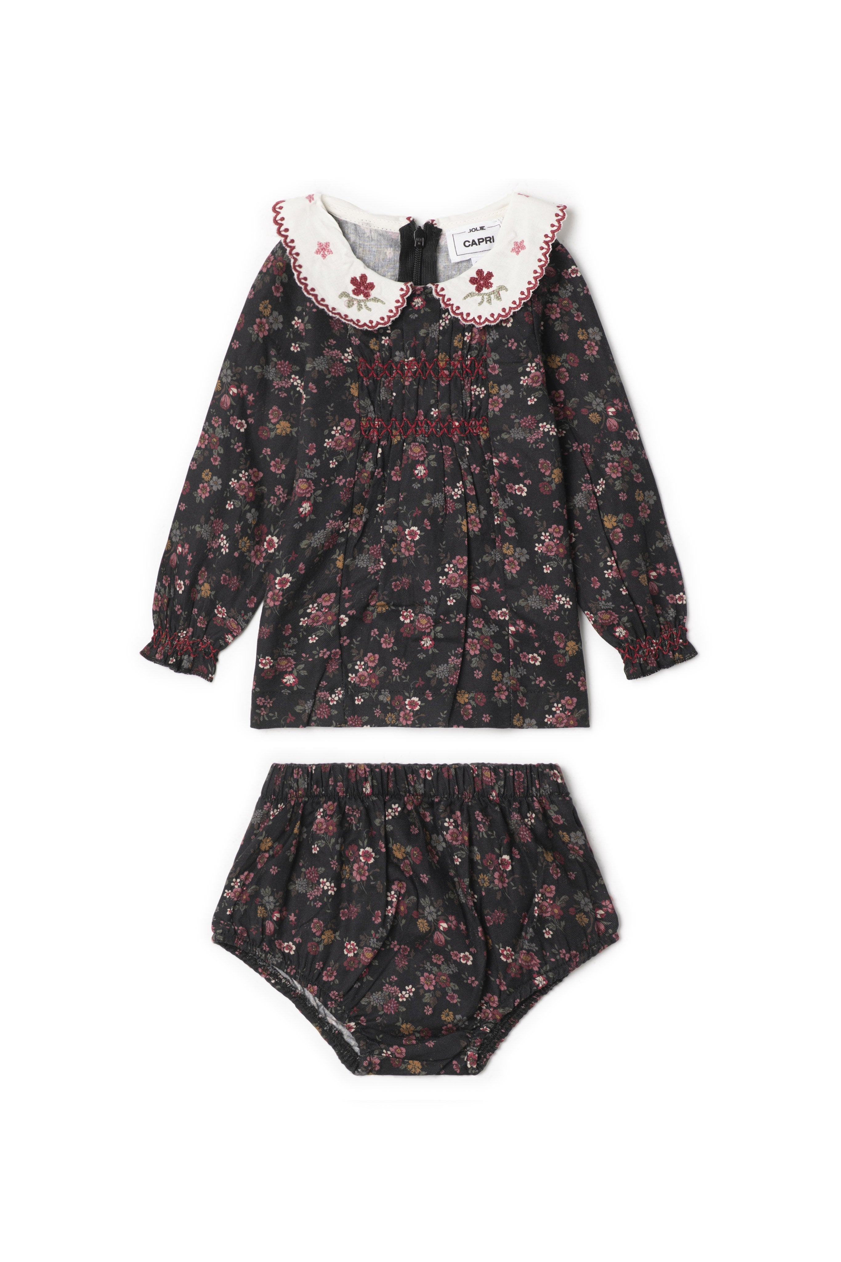 Woven Embroidered Set Black