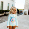 Mia Rainbow Zip Rash Guard Swimsuit