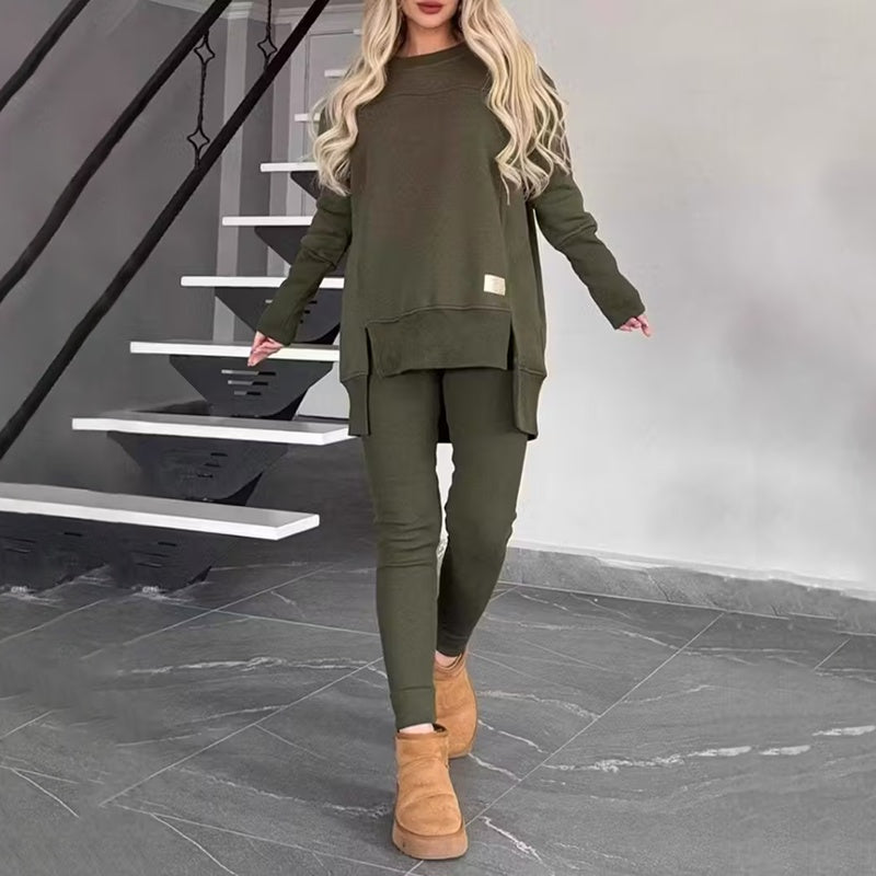 Women’s 2-Piece Lounge Set Army Green