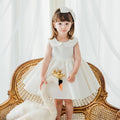 Summer Puffy Yarn Western-style Dress Female Baby One-year-old Dress Birthday Flower Girl Children's Skirt White