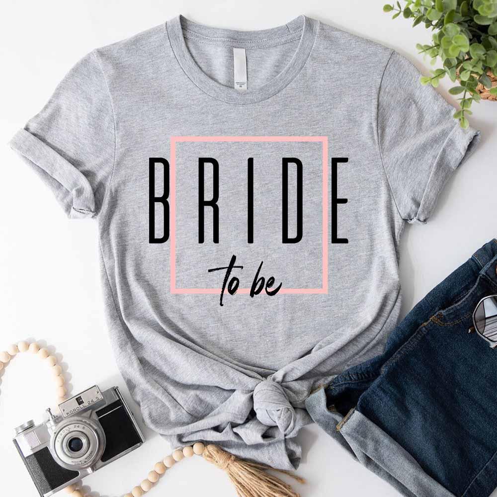 Bach Crew Bride To be Party Bachelorette T-shirt Bride to Be Grey