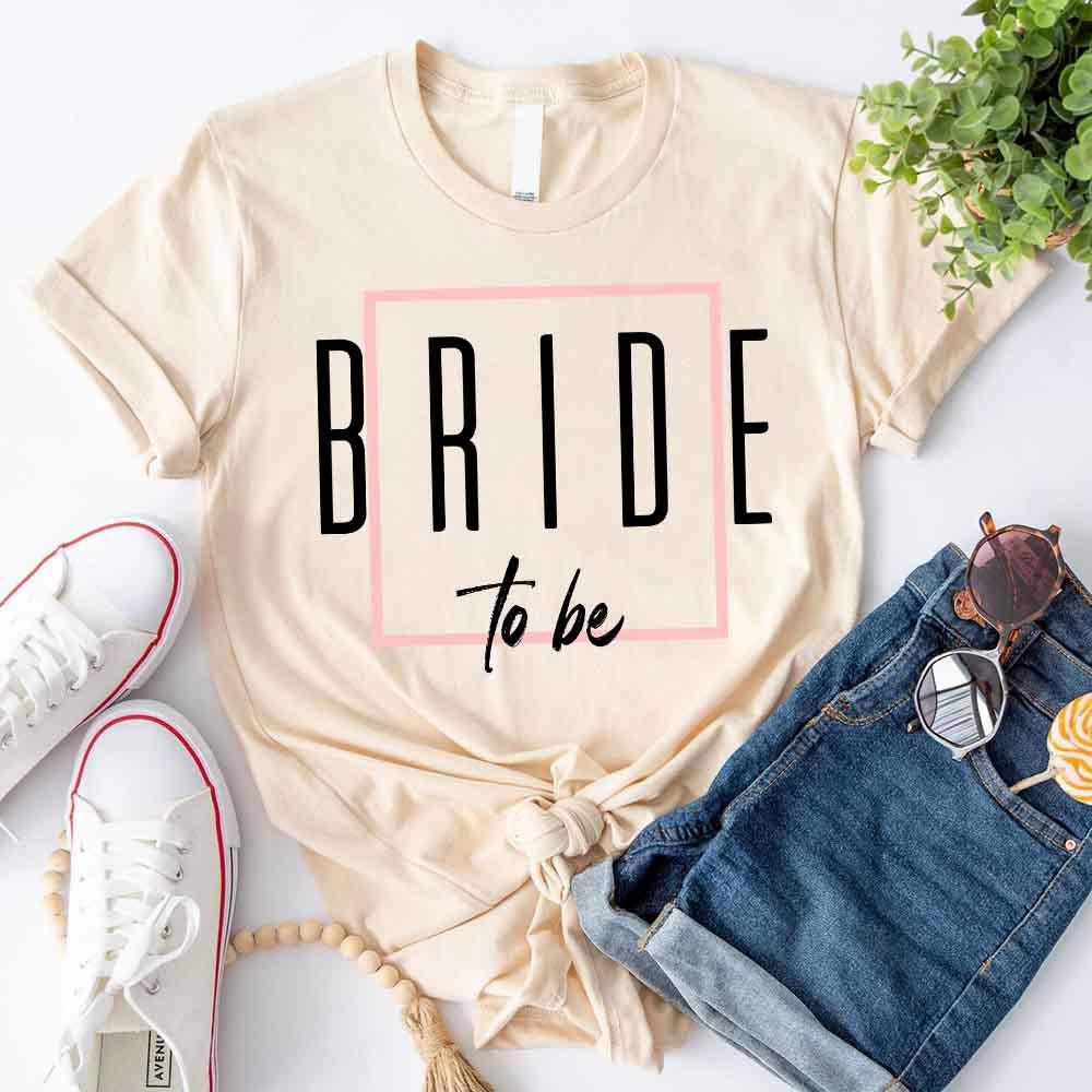 Bach Crew Bride To be Party Bachelorette T-shirt Bride to Be Cream