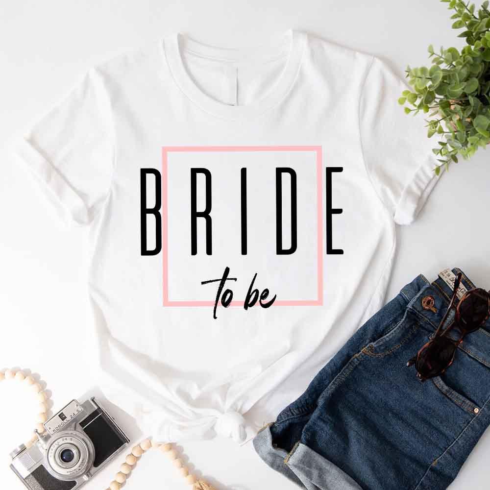 Bach Crew Bride To be Party Bachelorette T-shirt Bride to Be White