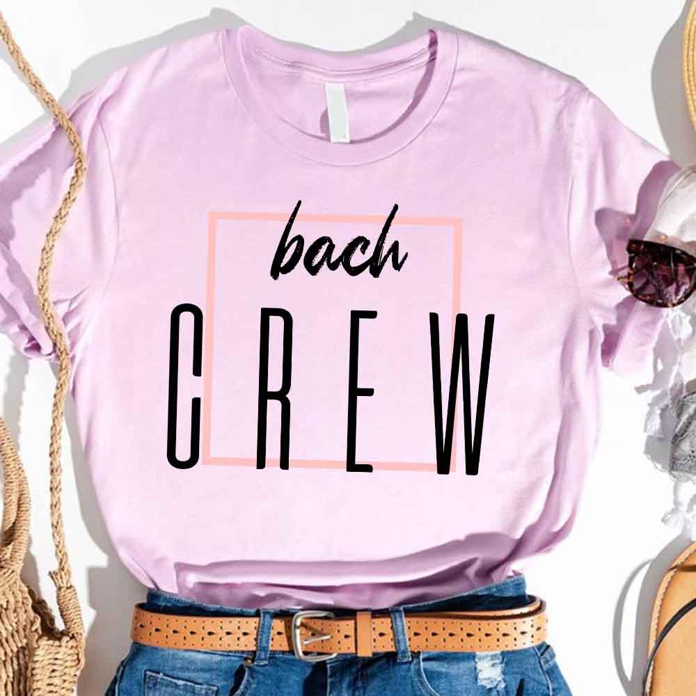 Bach Crew Bride To be Party Bachelorette T-shirt Bach Crew Lilac
