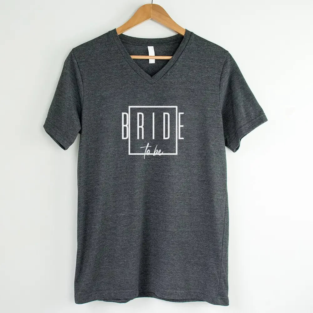 Bach Crew Bride To be Party Bachelorette V-Neck T-shirt Bride to Be Dark Heather
