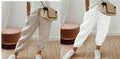 Women’s Cotton Linen Casual Pants – Solid Color Set1