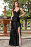 Miriam Tiered Maxi Dress - Black