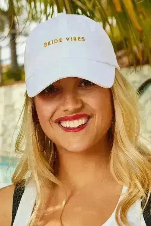 Bride Vibes | Drunk Vibes | Party Vibes - Bachelorette party dad hats White - Bride Vibes