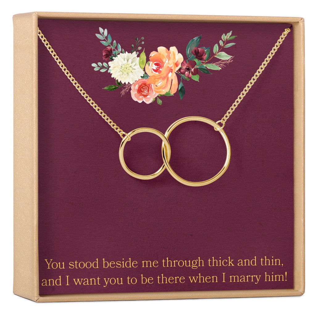 Bridesmaid Necklace Gold