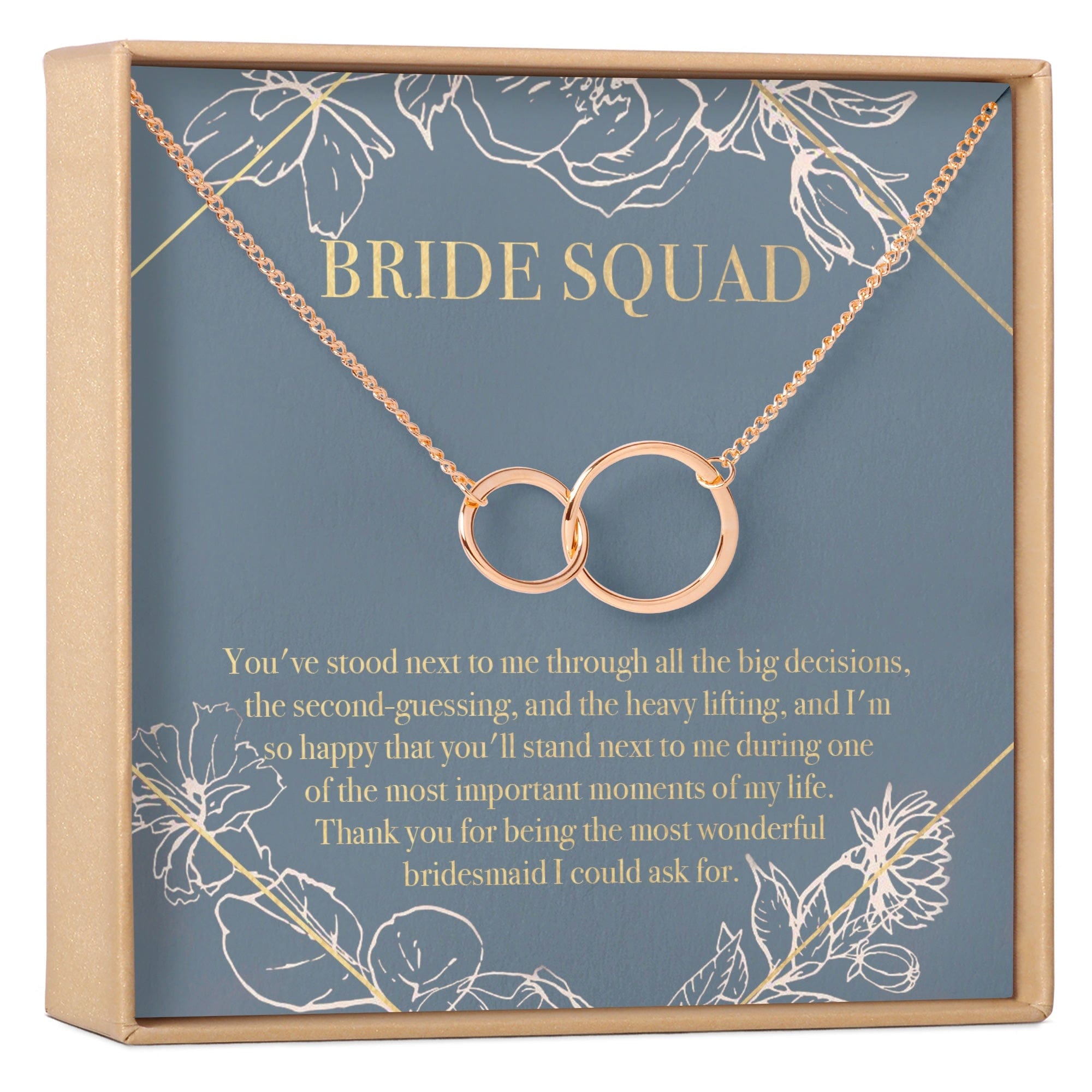 Bridesmaids Necklace Rose Gold