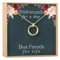 Bridesmaids Necklace, Multiple Styles Stacked Circles Gold