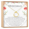 Bridesmaids Necklace, Multiple Styles Stacked Circles Gold