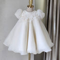 Girl's Sweet Dress Children's Wedding Dress Formal Dress White