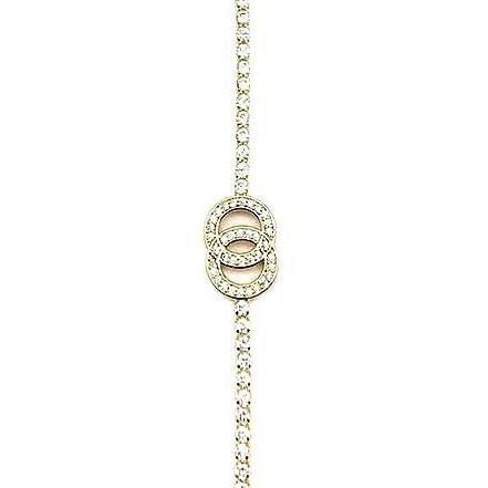 Double O Rhinestone Tennis Bracelet For Women Elegant