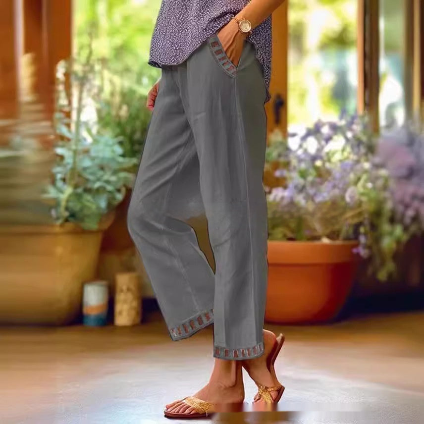 Women’s Straight Leg Casual Pants Gray