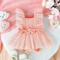 Jumpsuit Baby Net Skirt Princess Poris Dress Baby Skirt Baby Body Pants Jumpsuit Pink