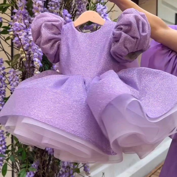 High-end Western Style Niche High-end Zhuazhou Birthday Dress Banquet Princess Dress Purple