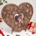 Heart Photo Puzzle Walnut