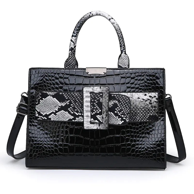 Women's Fashion Handbag - Stylish Tote & Shoulder Bag Black