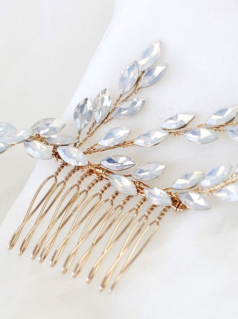 Opalescent Jewel Hair Comb
