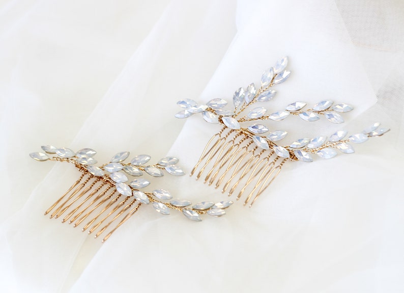 Opalescent Jewel Hair Comb