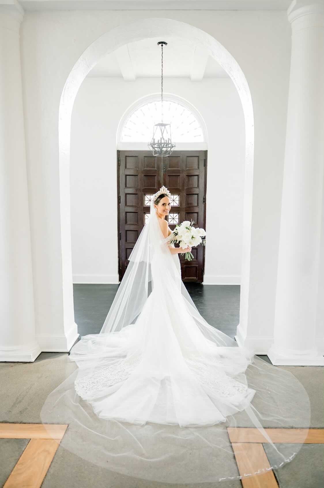 Airy Tulle Drop Veil Cathedral - 110 inches Light Ivory