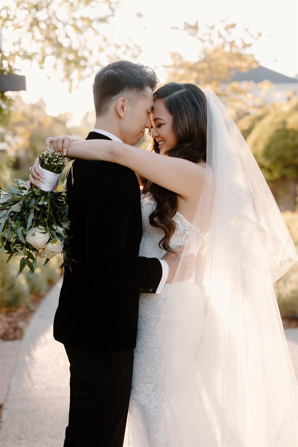 Airy Tulle Drop Veil