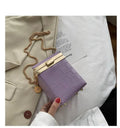 Small Retro Stone Pattern Square Bag for Women yellow
