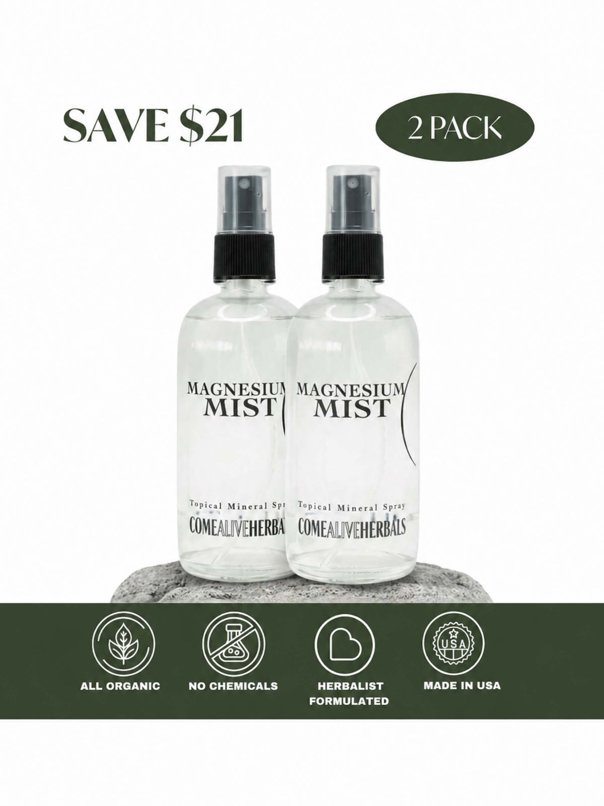 Magnesium Mist 2 Pack — Most Popular · Save $21