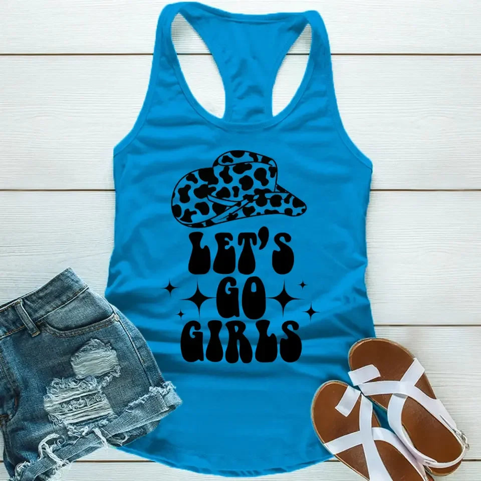 🍾 Man I Feel Like a Bride Bachelorette Party Tank Top 💍 Let's Go Girls Turquoise