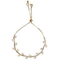 Marquise CZ Wrap Bracelet Gold Plated Adjustable Bridal One Gold-Clear
