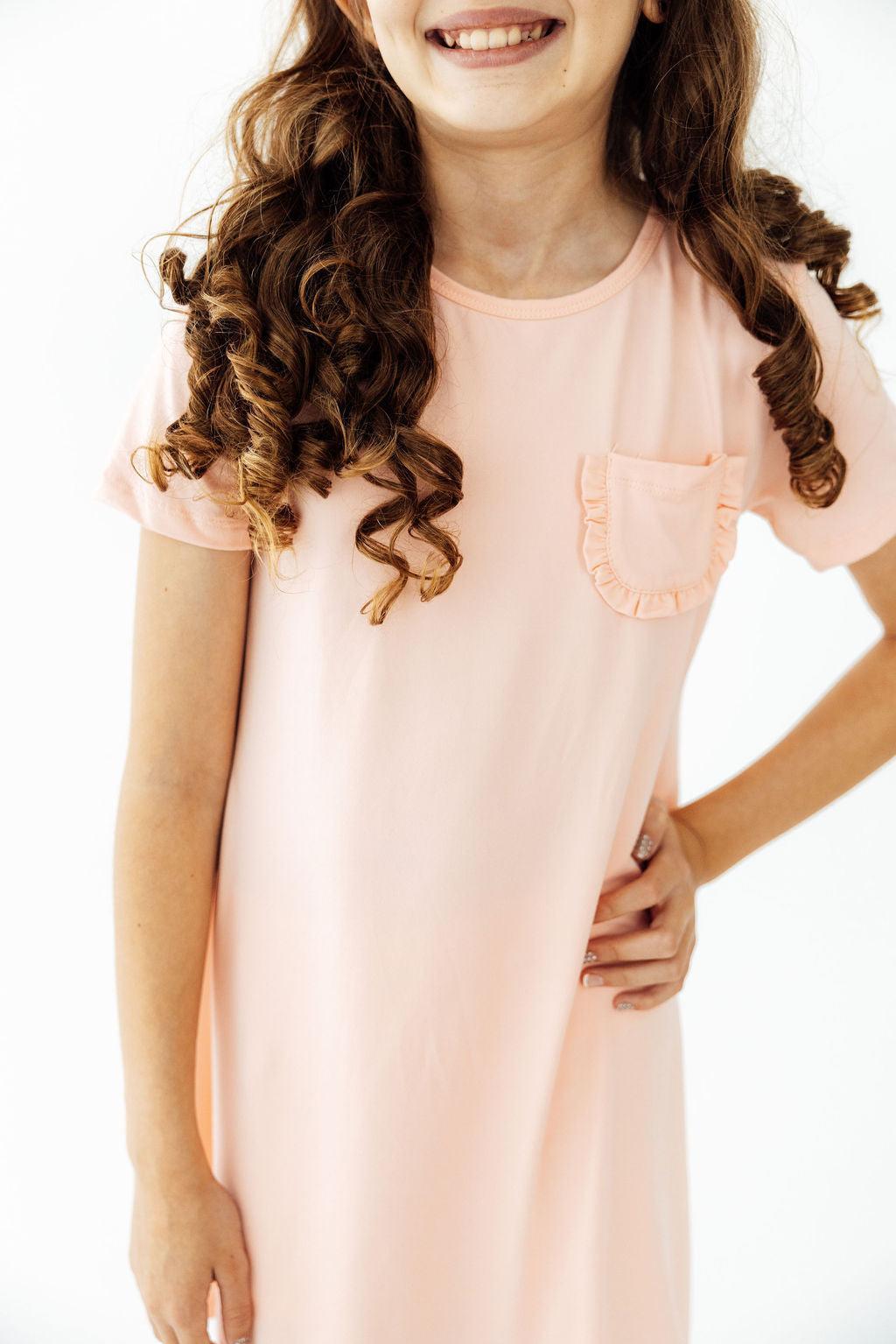 Peach T-Shirt Dress