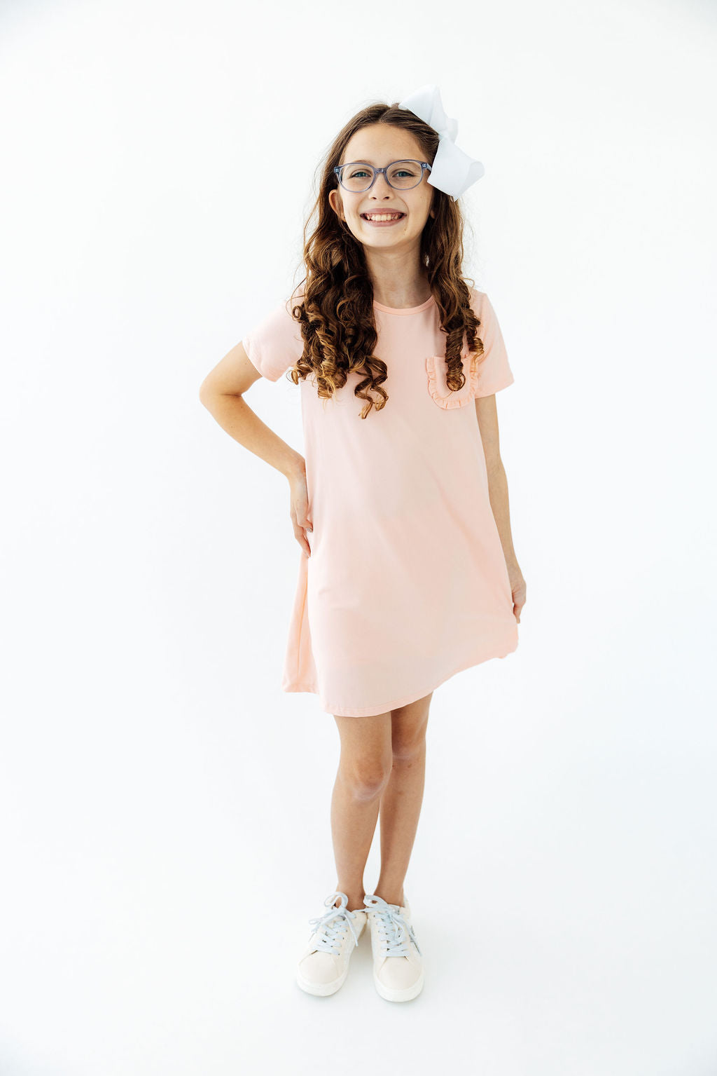 Peach T-Shirt Dress