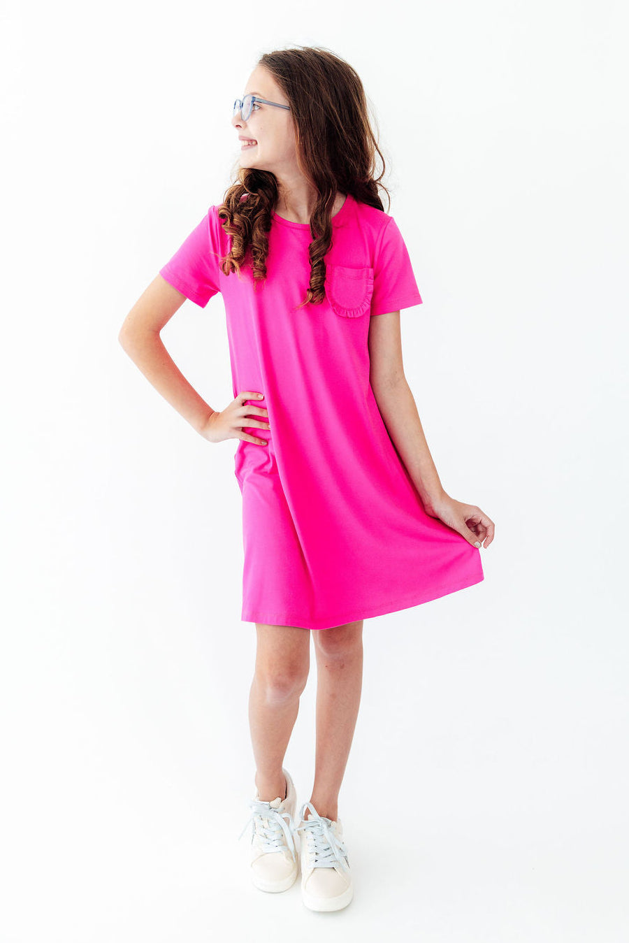 Hot Pink T-Shirt Dress
