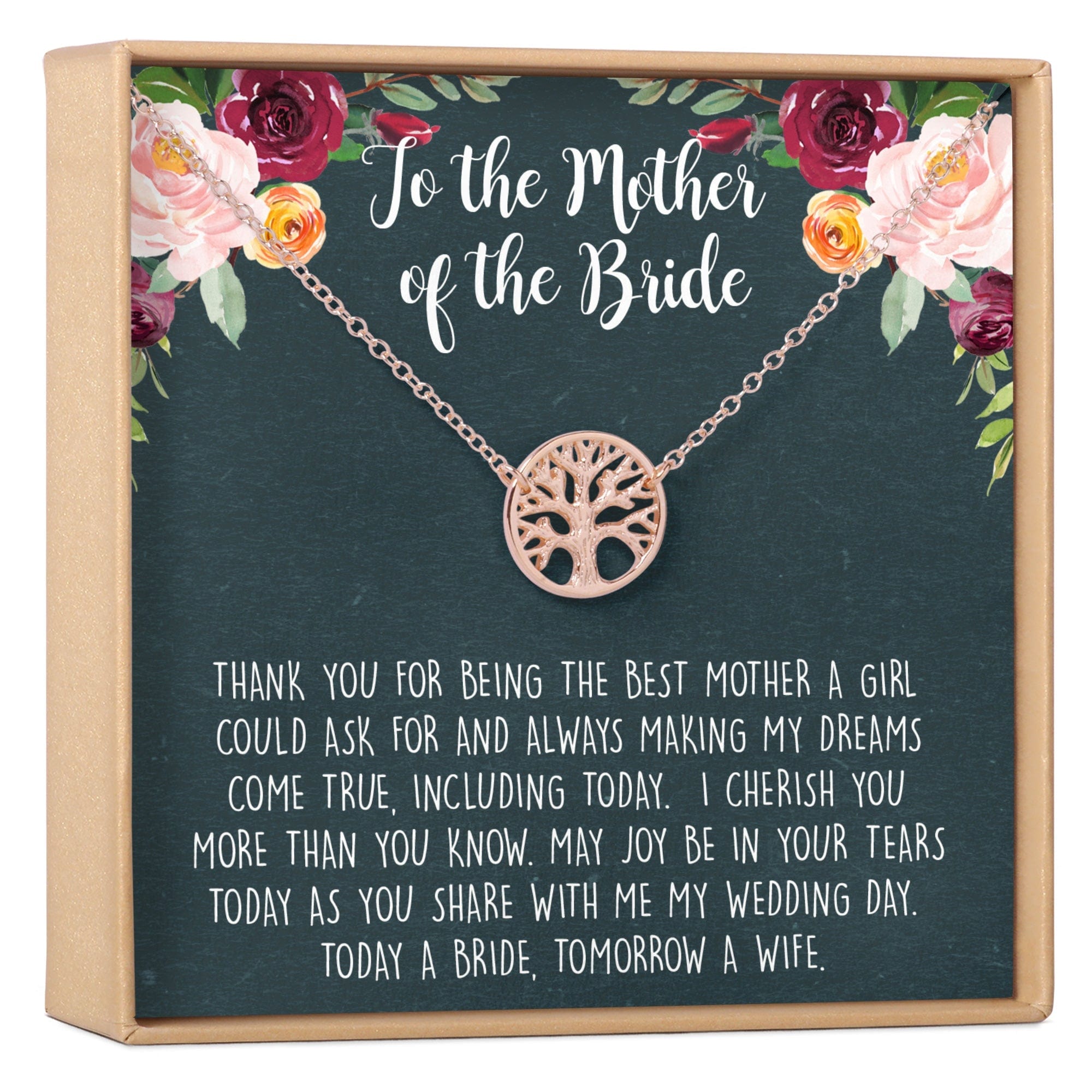 Mother of the Bride Necklace Rose Gold