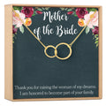 Mother of the Bride Necklace, Multiple Styles 2 Interlocking Circles (1) Gold