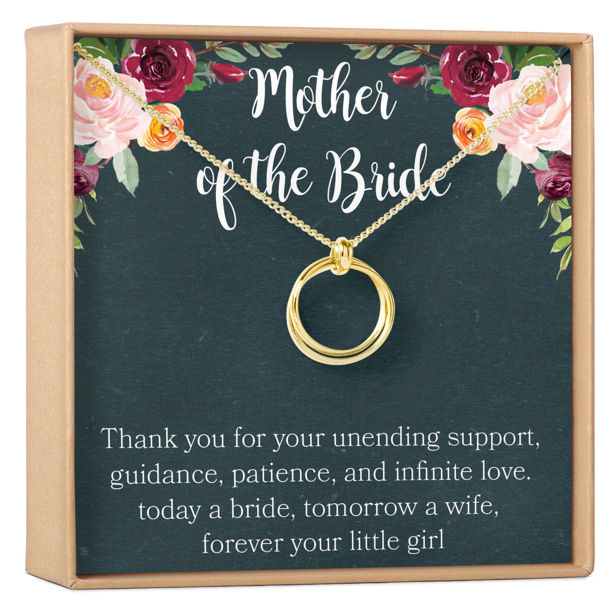 Mother of the Bride Necklace, Multiple Styles Stacked Circles Gold