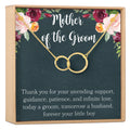 Mother of the Groom Necklace, Multiple Styles 2 Interlocking Circles (1) Gold