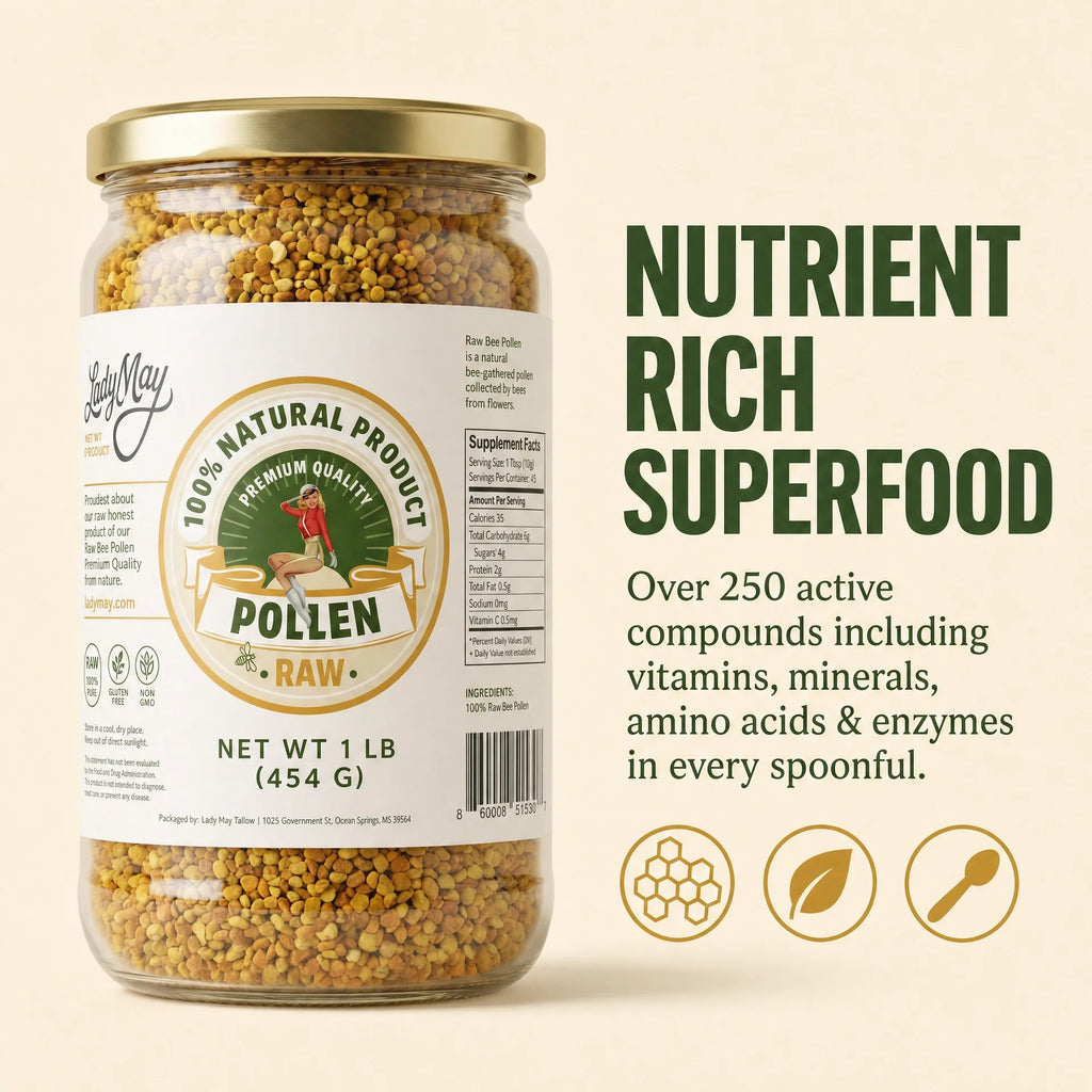 Honeymakers Raw Bee Pollen Granules by The Lady May – 100% Pure, Unheated – Non-GMO, Gluten-Free, Rich in Protein & Antioxidants (24 oz)