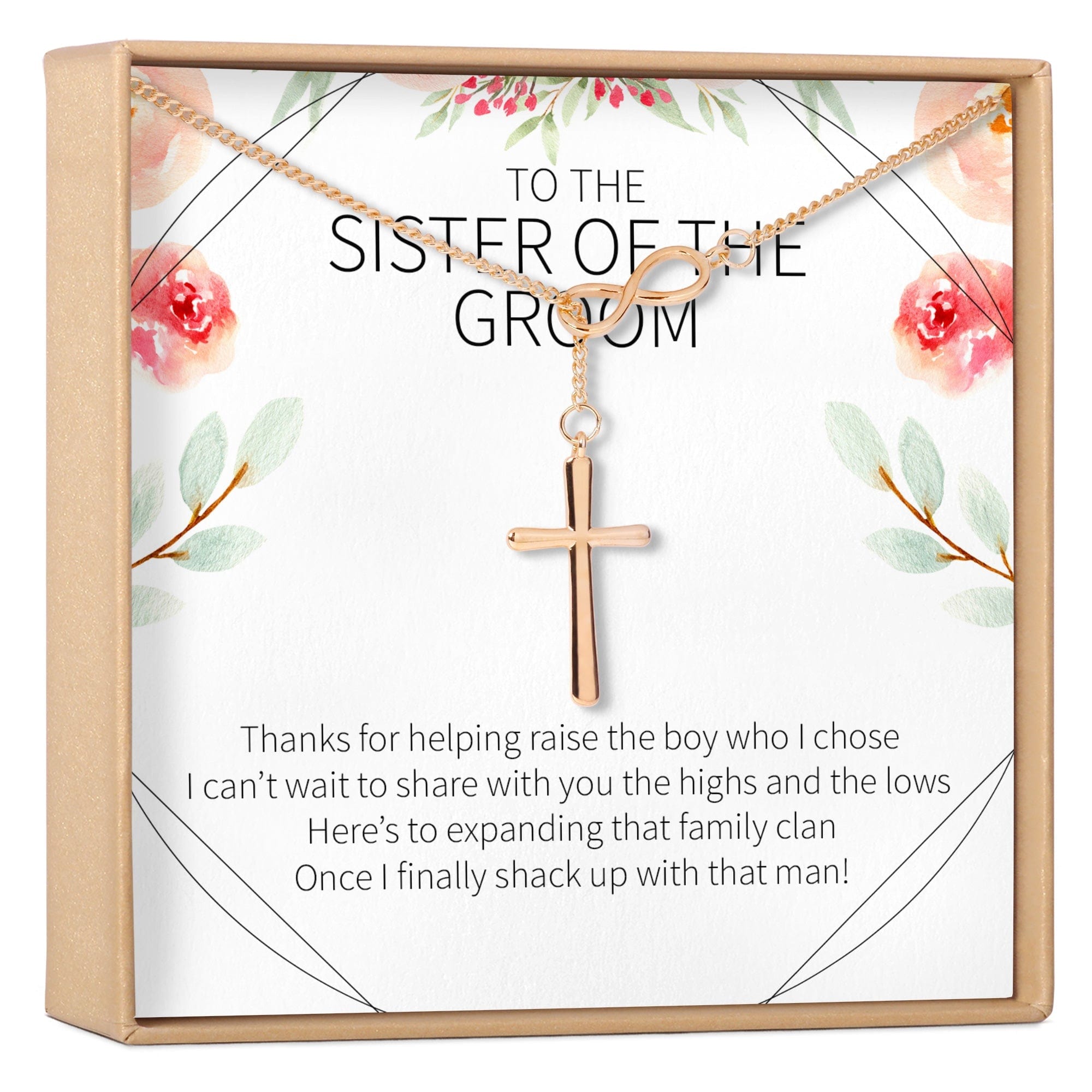 Sister of the Groom Necklace Rose Gold