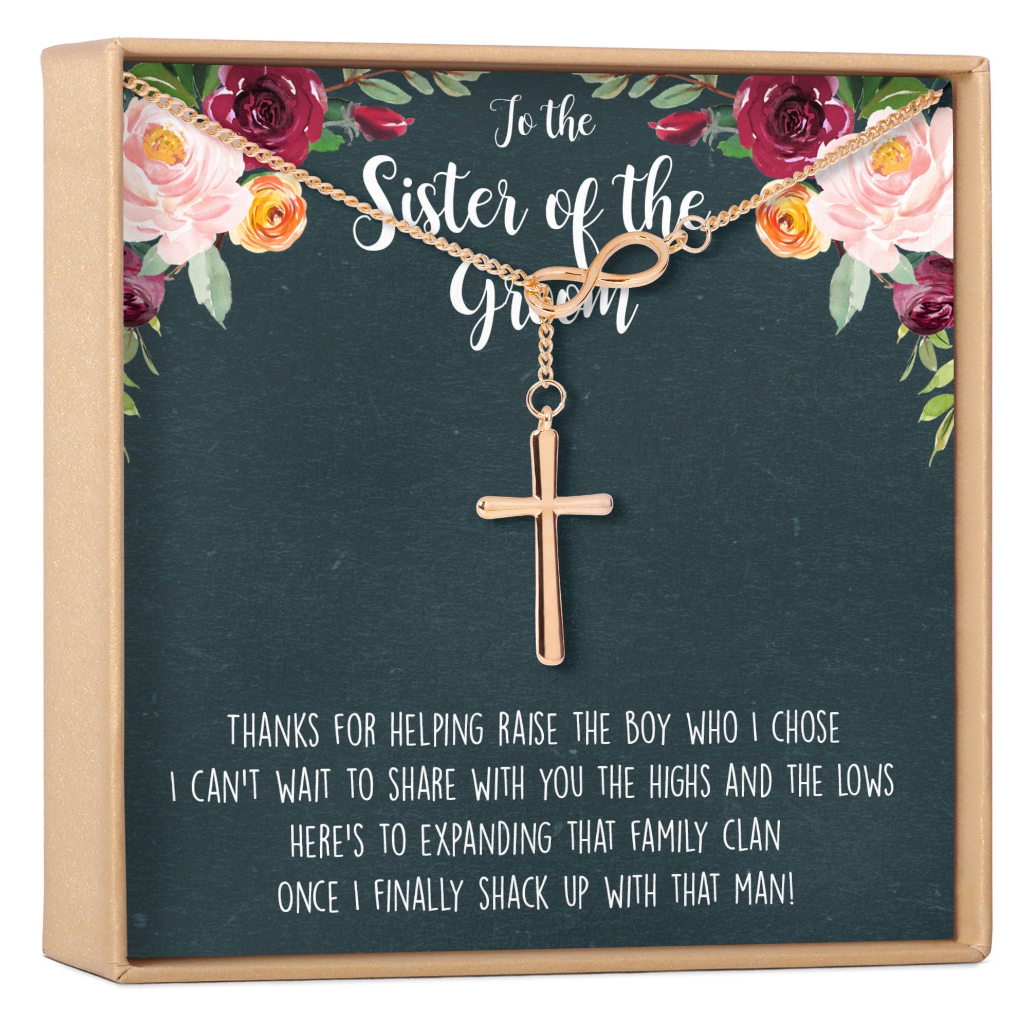 Sister of the Groom Necklace Rose Gold