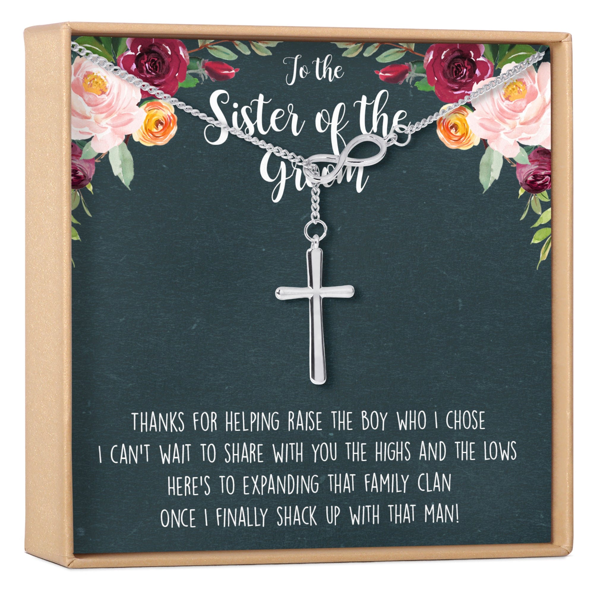 Sister of the Groom Necklace Silver