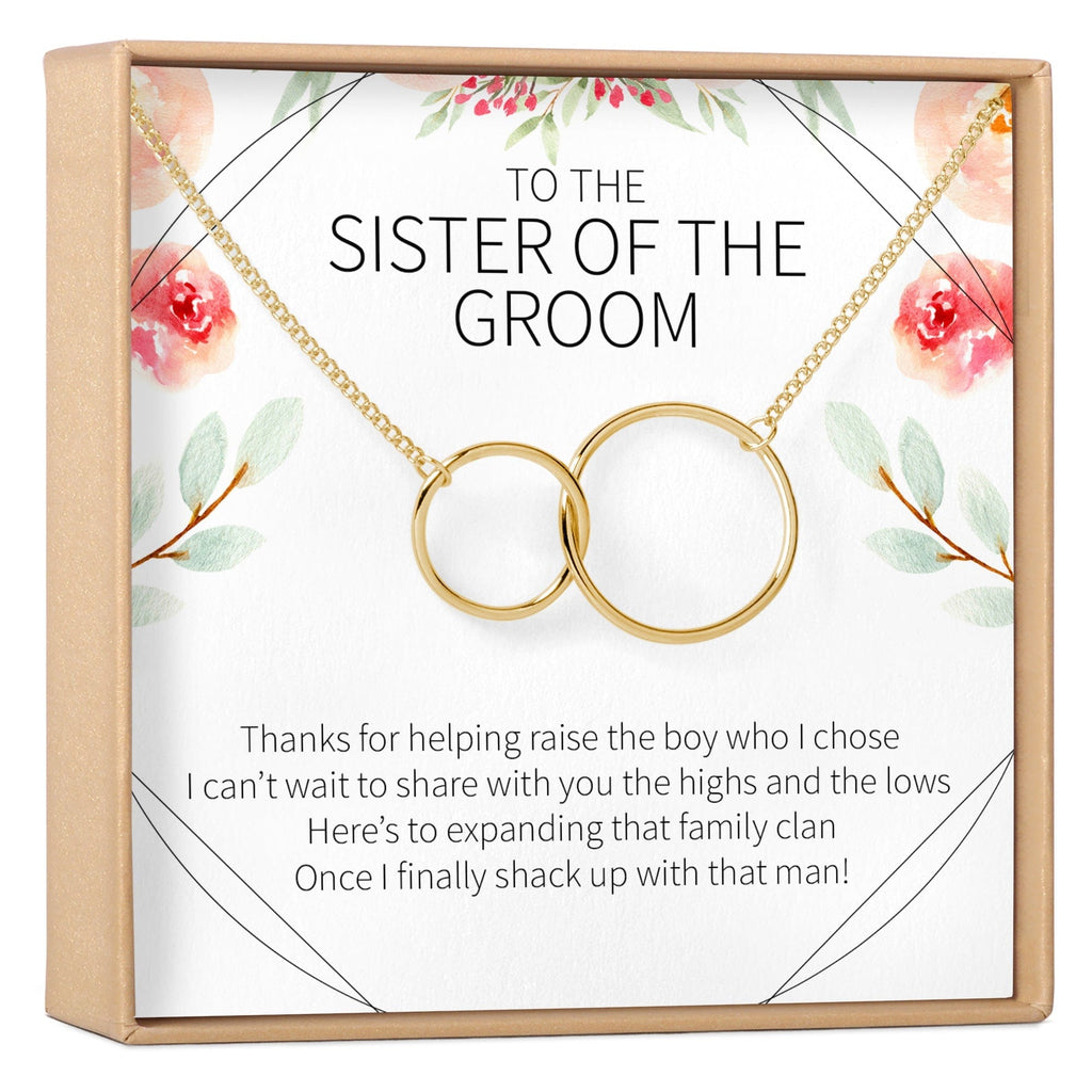 Sister of the Groom Necklace Gold