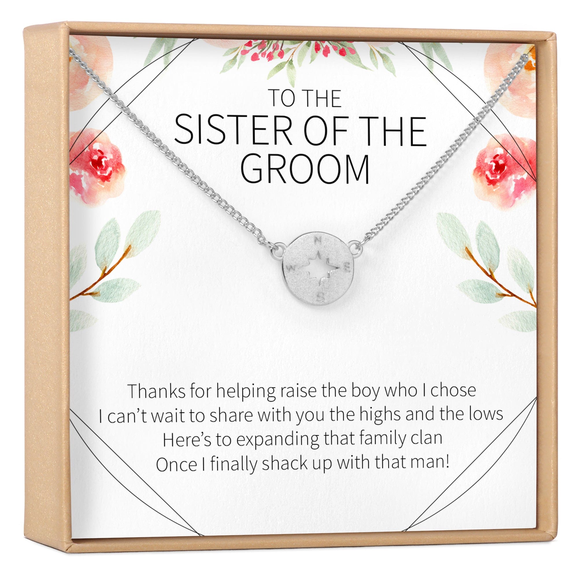 Sister of the Groom Necklace Silver