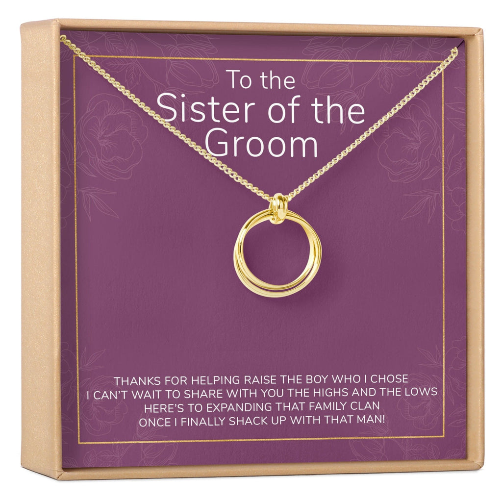 Sister of the Groom Necklace Gold