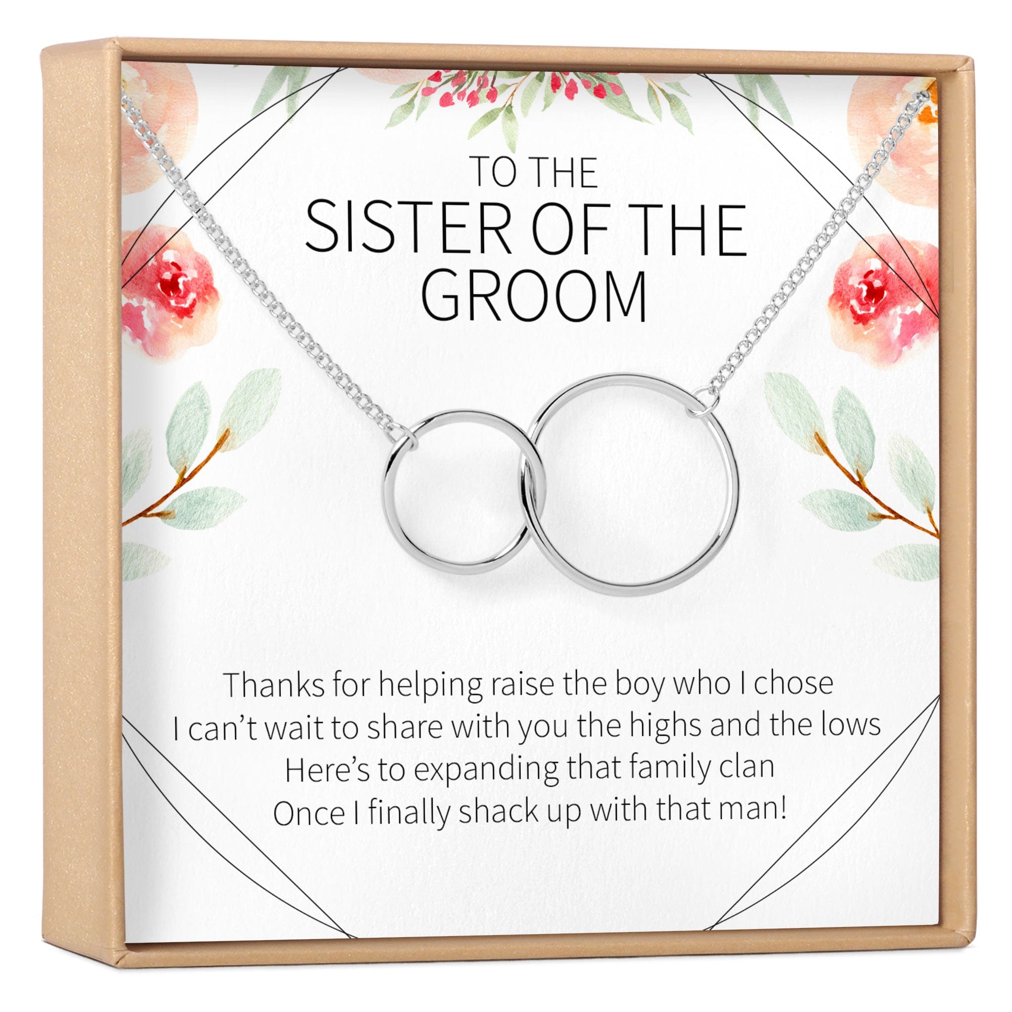 Sister of the Groom Necklace Silver